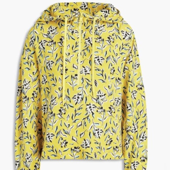 Alice + Olivia Sweaters - Alice and Olivia Quinlan Half Zip Cotton/Viscose Hoodie - Retail $250
